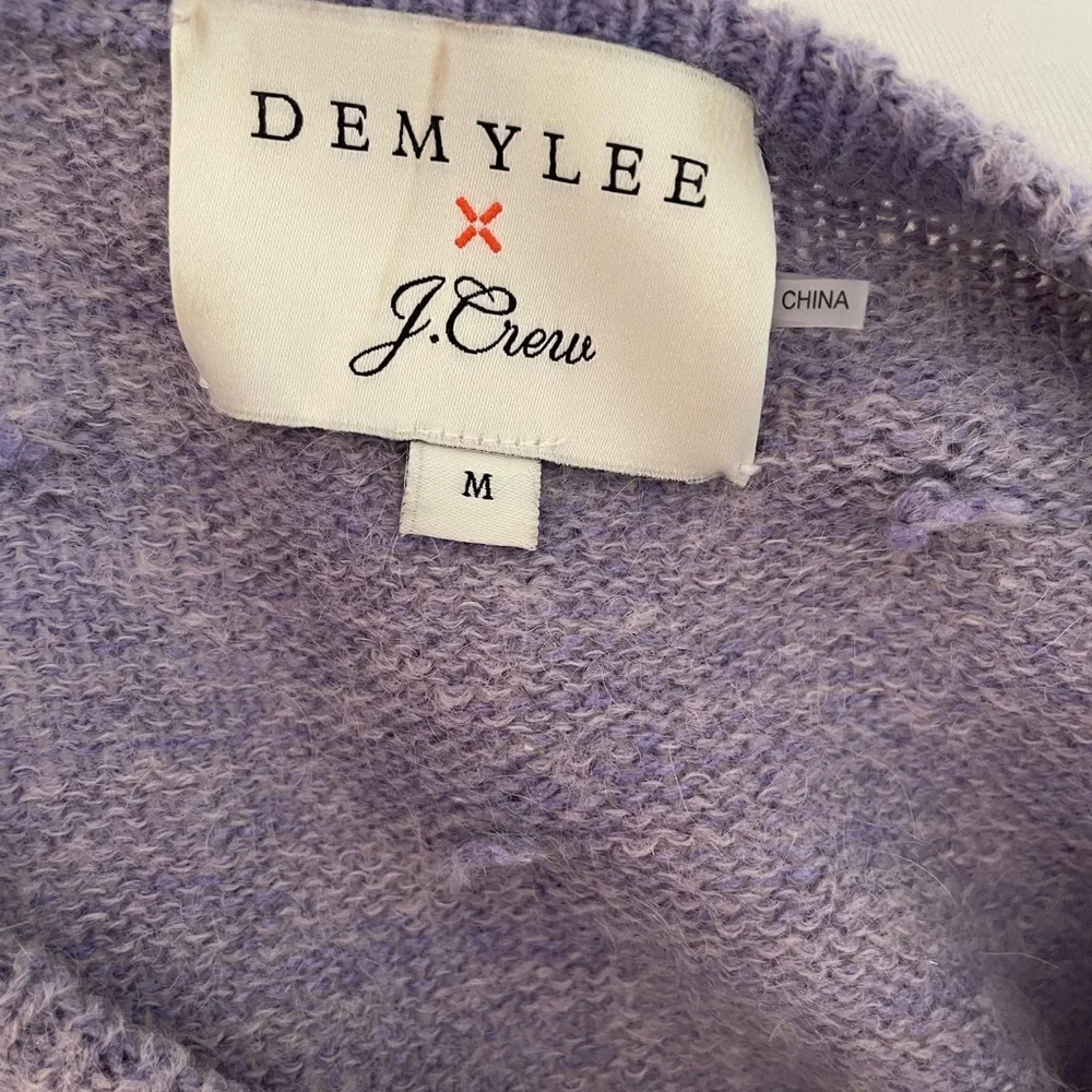 DemyLee x J Crew Puff Sleeve Pom Pom Sweater - Picture 5 of 5
